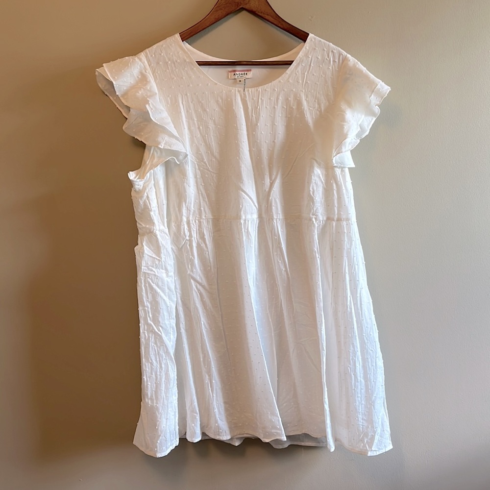 White Polkadot Andree Dress